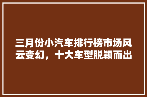 三月份小汽车排行榜市场风云变幻，十大车型脱颖而出