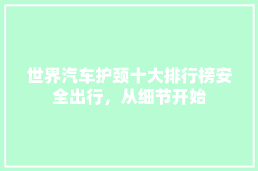世界汽车护颈十大排行榜安全出行，从细节开始