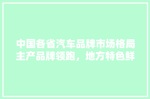 中国各省汽车品牌市场格局主产品牌领跑，地方特色鲜明