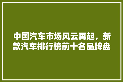 中国汽车市场风云再起，新款汽车排行榜前十名品牌盘点