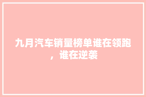 九月汽车销量榜单谁在领跑，谁在逆袭