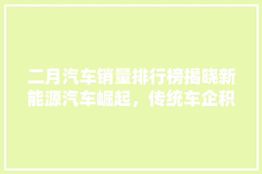 二月汽车销量排行榜揭晓新能源汽车崛起，传统车企积极转型