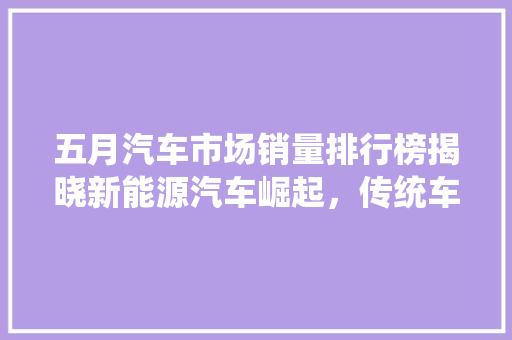 五月汽车市场销量排行榜揭晓新能源汽车崛起，传统车企积极转型