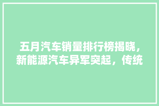 五月汽车销量排行榜揭晓，新能源汽车异军突起，传统车企如何应对