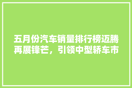 五月份汽车销量排行榜迈腾再展锋芒，引领中型轿车市场新风尚