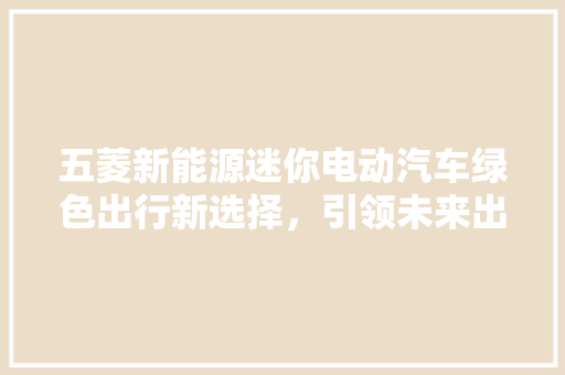 五菱新能源迷你电动汽车绿色出行新选择，引领未来出行潮流