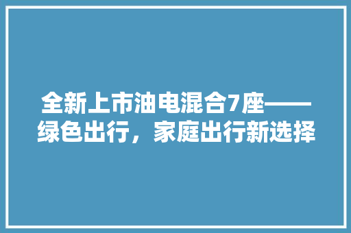 全新上市油电混合7座——绿色出行，家庭出行新选择