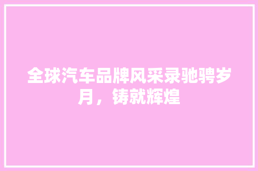 全球汽车品牌风采录驰骋岁月，铸就辉煌