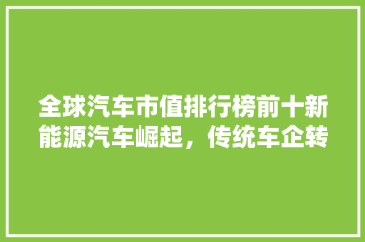 全球汽车市值排行榜前十新能源汽车崛起，传统车企转型挑战