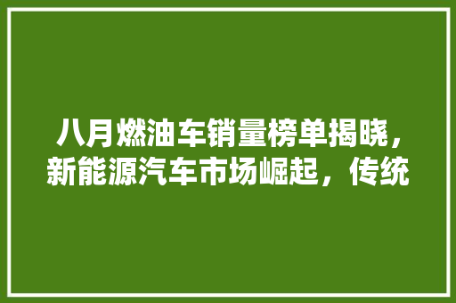 八月燃油车销量榜单揭晓，新能源汽车市场崛起，传统燃油车面临挑战