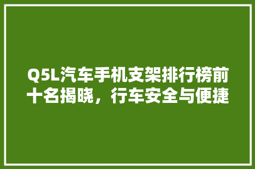 Q5L汽车手机支架排行榜前十名揭晓，行车安全与便捷生活兼得