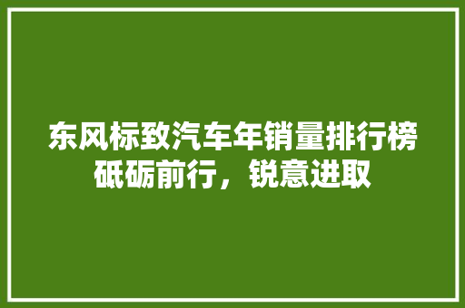 东风标致汽车年销量排行榜砥砺前行，锐意进取