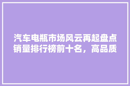 汽车电瓶市场风云再起盘点销量排行榜前十名，高品质电瓶背后的秘密