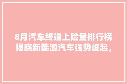 8月汽车终端上险量排行榜揭晓新能源汽车强势崛起，传统车企面临挑战
