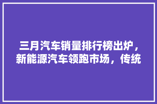 三月汽车销量排行榜出炉，新能源汽车领跑市场，传统车企面临挑战