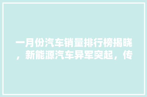 一月份汽车销量排行榜揭晓，新能源汽车异军突起，传统车企面临挑战