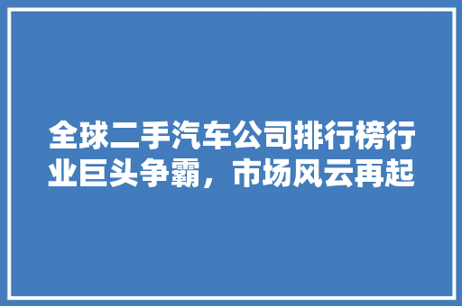 全球二手汽车公司排行榜行业巨头争霸，市场风云再起