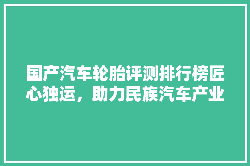 国产汽车轮胎评测排行榜匠心独运，助力民族汽车产业腾飞