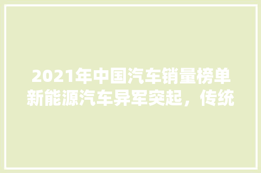 2021年中国汽车销量榜单新能源汽车异军突起，传统车企面临挑战